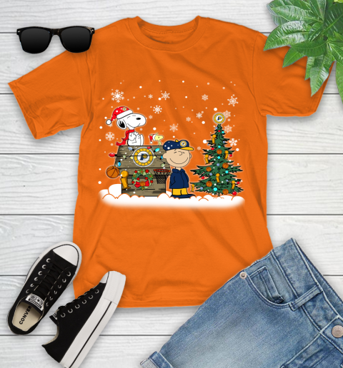 Indiana Pacers NBA Basketball Christmas The Peanuts Movie Snoopy Championship Youth T-Shirt 9