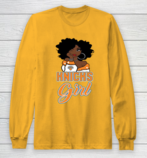 New York Knicks Girl NBA Long Sleeve T-Shirt 3