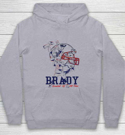 Tom Brady New England Patriots Greatest Of All Time Youth Hoodie Tee For Sports