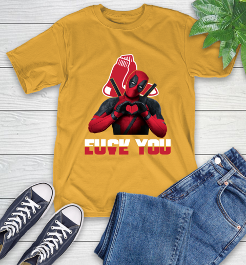 MLB Boston Red Sox Deadpool Love You Fuck You Baseball Sports T-Shirt 2