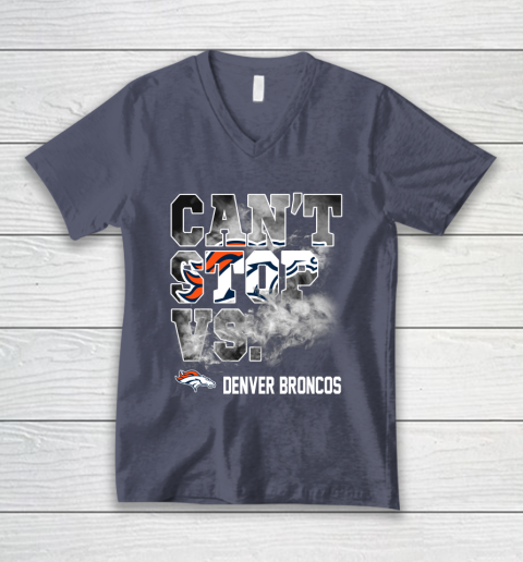 NFL Denver Broncos Can't Stop Vs V-Neck T-Shirt 7