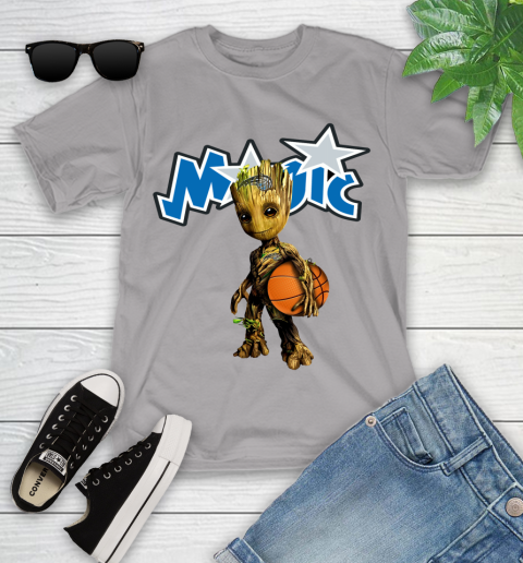 Orlando Magic NBA Basketball Groot Marvel Guardians Of The Galaxy Youth T-Shirt 4