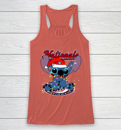 Washington Nationals MLB noel stitch Baseball Christmas Racerback Tank 2