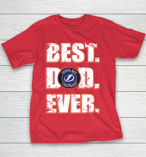 NHL Tampa Bay Lightning Hockey Best Dad Ever Family Shirt Youth T-Shirt 7