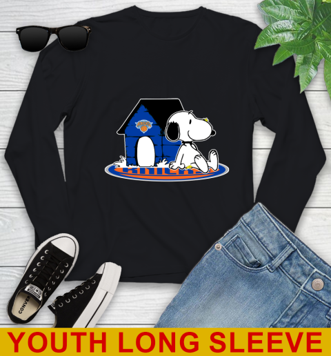 NBA Basketball New York Knicks Snoopy The Peanuts Movie Shirt Youth Long Sleeve 2