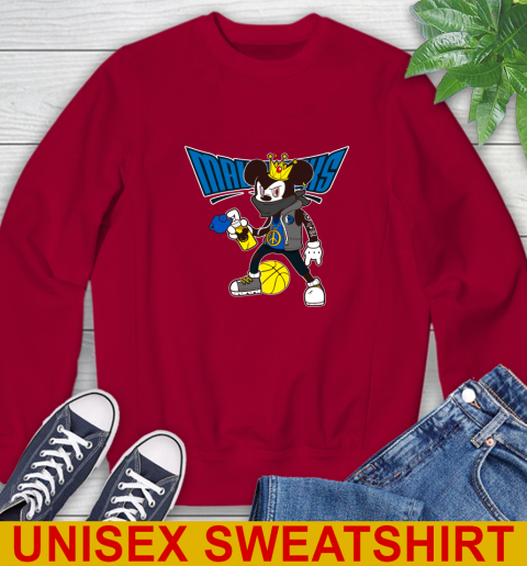 Dallas Mavericks NBA Basketball Mickey Peace Sign Sports Sweatshirt 7