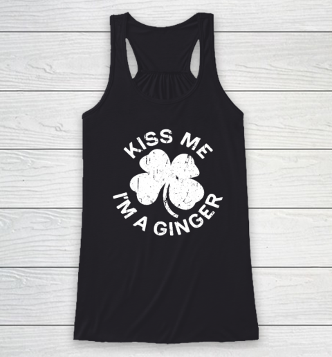 Kiss Me I'm A Ginger T Shirt Saint Patrick Day Racerback Tank