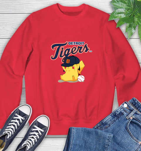 MLB Pikachu Baseball Sports Detroit Tigers Sweatshirt 10