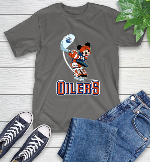 NHL Hockey Edmonton Oilers Cheerful Mickey Mouse Shirt T-Shirt - Image 11