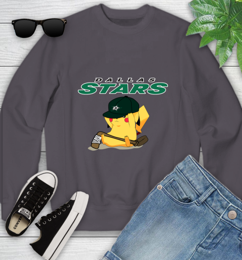 NHL Pikachu Hockey Sports Dallas Stars Youth Sweatshirt 6