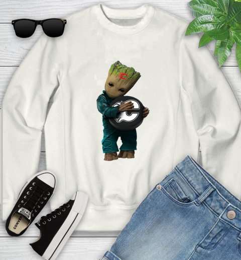 NHL Groot Guardians Of The Galaxy Hockey Sports Calgary Flames Youth Sweatshirt