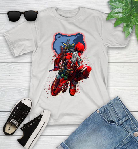 NBA Deadpool Marvel Comics Sports Basketball Memphis Grizzlies Youth T-Shirt