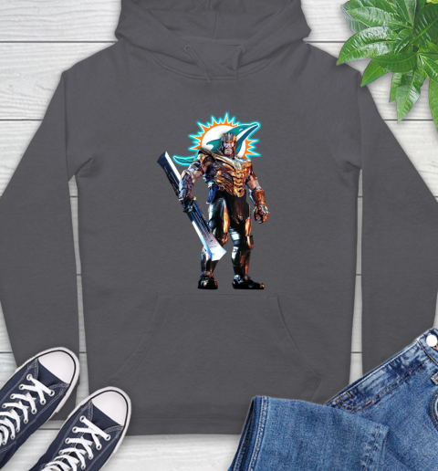 NFL Thanos Gauntlet Avengers Endgame Football Miami Dolphins Hoodie 7