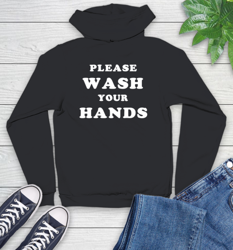 Please Wash Your Hands Funny (print on back) Youth Hoodie