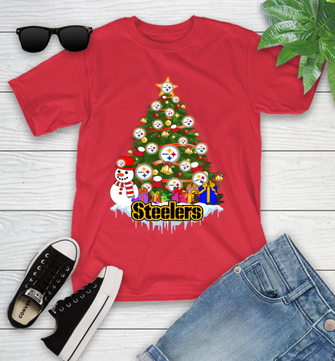 Pittsburgh Steelers Merry Christmas NFL Football Sports Youth T-Shirt 10