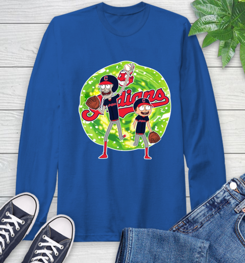 MLB Cleveland Indians Rick And Morty Baseball Sports Long Sleeve T-Shirt 9
