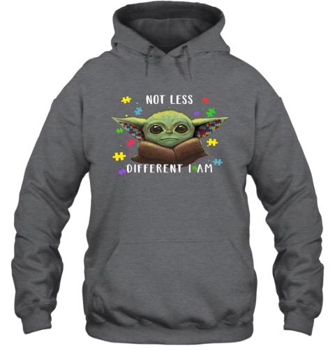 9vpy not less different i am baby yoda autism awareness shirts hoodie 23 front dark heather