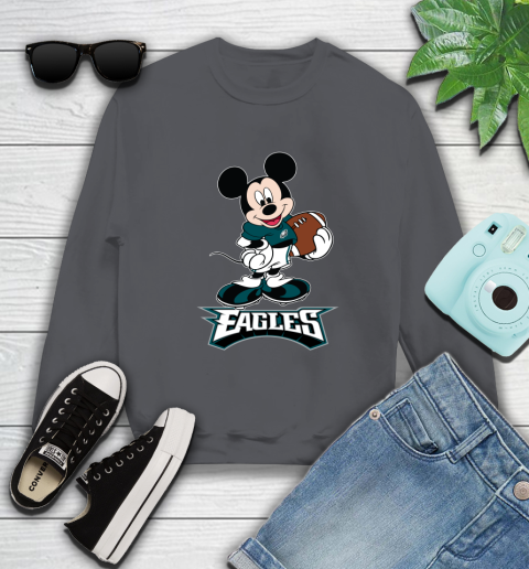 NFL Football Philadelphia Eagles Cheerful Mickey Mouse Shirt Sweatshirt 6