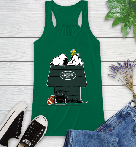 New York Jets NFL Football Snoopy Woodstock The Peanuts Movie Racerback Tank 7