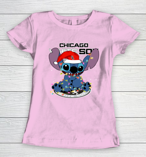 Chicago White Sox MLB noel stitch Baseball Christmas Women's T-Shirt 6