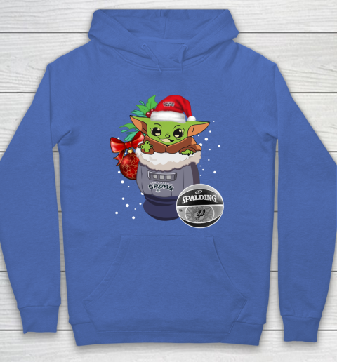San Antonio Spurs Christmas Baby Yoda Star Wars Funny Happy NBA Hoodie 9