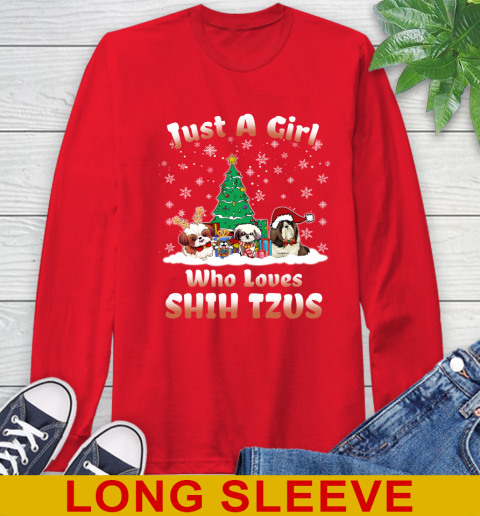 Christmas Just a girl who love shih tzus dog pet lover 66