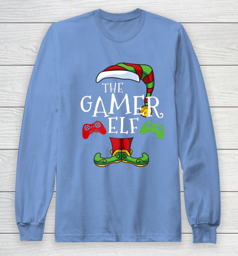 Gamer Elf Family Matching Christmas Funny Gaming Pajama Long Sleeve T-Shirt 8