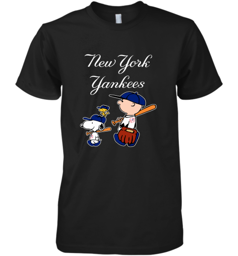 New York Yankees Let's Play Baseball Together Snoopy MLB Premium Men's T-Shirt