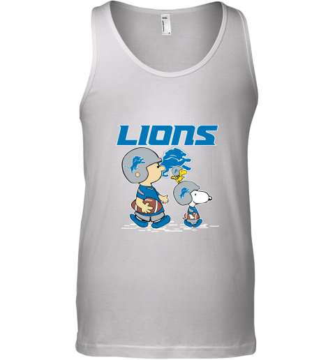 Detroit Lions Let's Play Football Together Snoopy NFL Tank Top