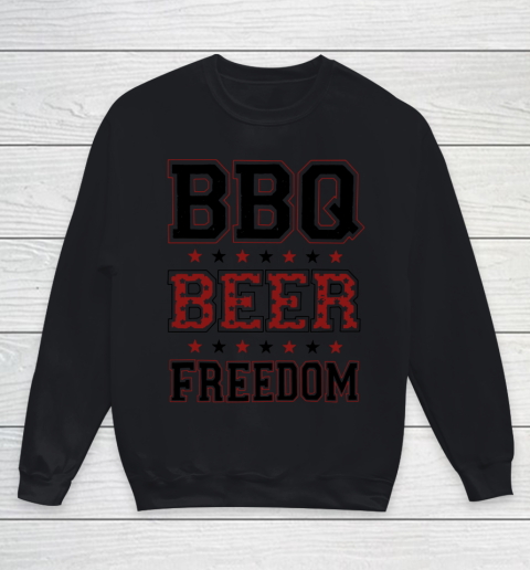 BBQ Beer Freedom Trump Fan Youth Sweatshirt