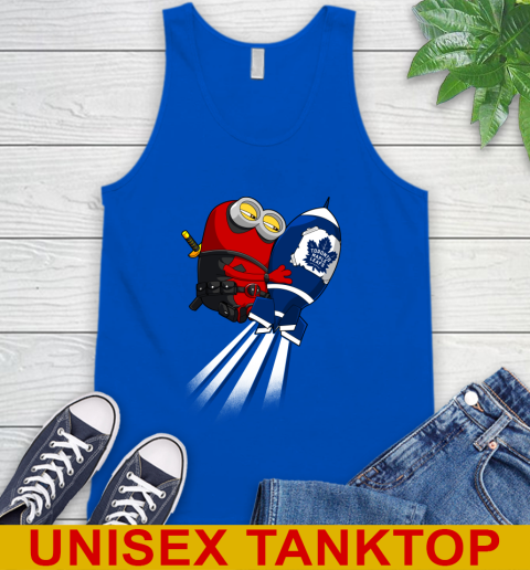 NHL Hockey Toronto Maple Leafs Deadpool Minion Marvel Shirt Tank Top 4