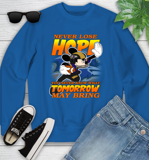 Buffalo Bills NFL Football Mickey Disney Never Lose Hope (2) Youth Sweatshirt 7
