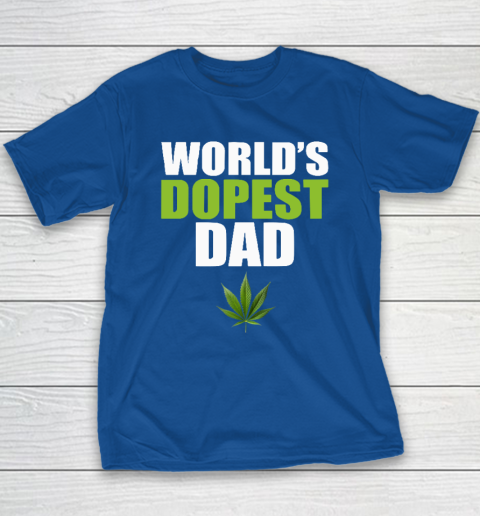 World's Dopest Dad Marijuana Youth T-Shirt 6