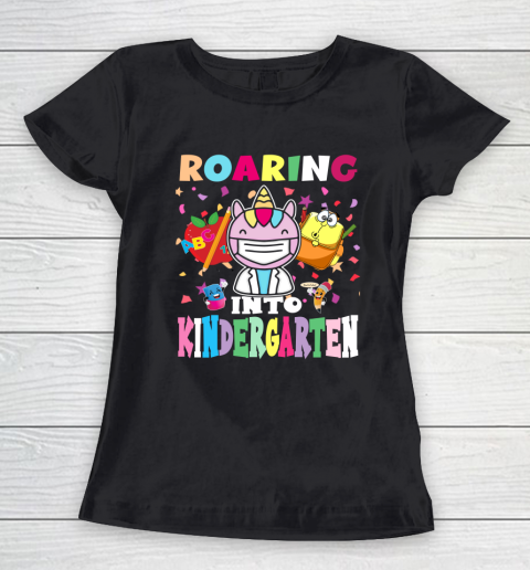 Back to school shirt Roaring into kinderGarten Women's T-Shirt