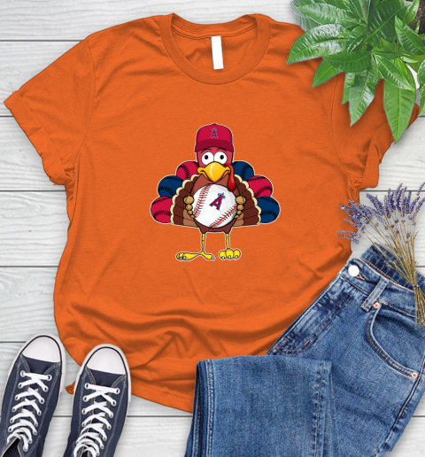 Los Angeles Angels Turkey thanksgiving Women's T-Shirt 4