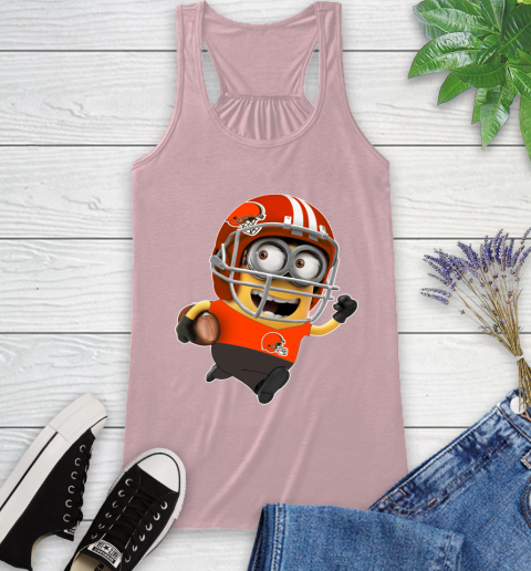 NFL Cleveland Browns Minions Disney Football Sports Racerback Tank 11
