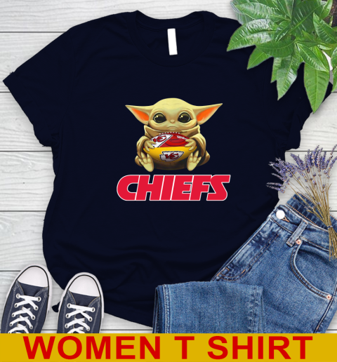NFL Football Kansas City Chiefs Baby Yoda Star Wars Shirt Women's T-Shirt 3
