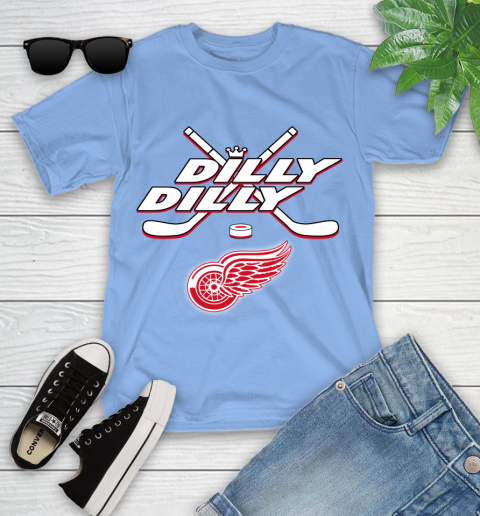 NHL Detroit Red Wings Dilly Dilly Hockey Sports Youth T-Shirt 11
