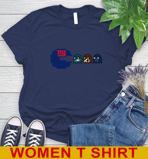 New York Giants NFL Football Pac Man Champion Women's T-Shirt 12