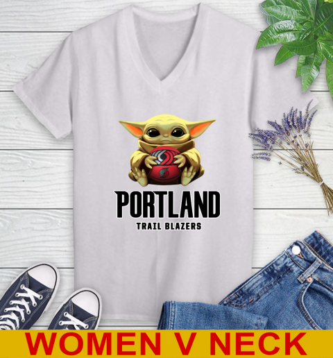 NBA Basketball Portland Trail Blazers Star Wars Baby Yoda Shirt 77