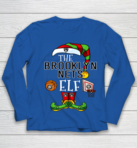 Brooklyn Nets Christmas ELF Funny NBA Youth Long Sleeve 7