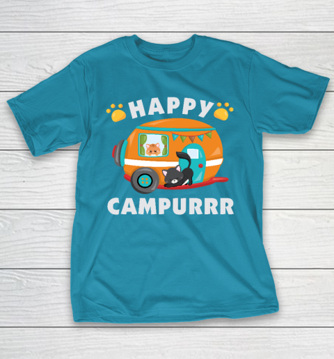 Happy Campurrr Camping With Cats RV Glamping Designs T-Shirt 17