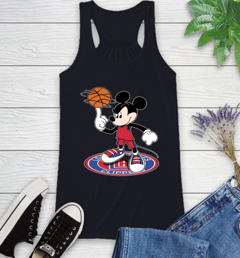 NBA Basketball LA Clippers Cheerful Mickey Disney Shirt Racerback Tank 9
