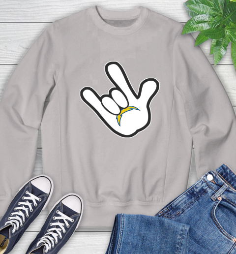 San Diego Chargers NFL Football Mickey Rock Hand Disney Sweatshirt 12