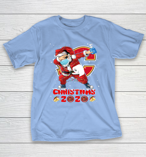 Calgary Flames Funny Santa Claus Dabbing Christmas 2020 NHL T-Shirt 10