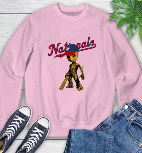 MLB Washington Nationals Groot Guardians Of The Galaxy Baseball Sweatshirt 9