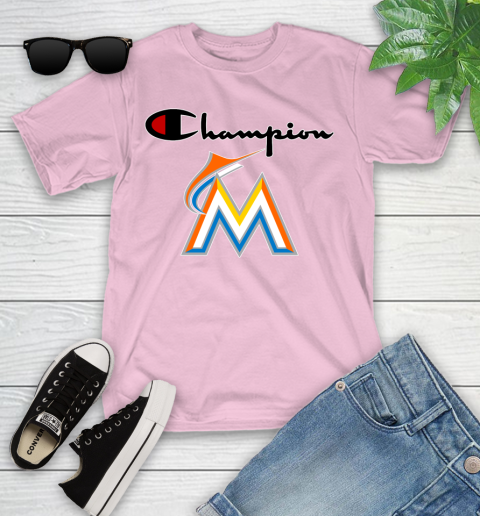 MLB Baseball Miami Marlins Champion Shirt Youth T-Shirt 7