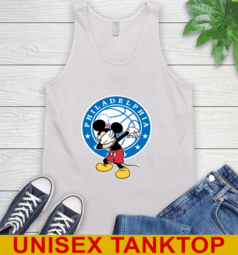 Philadelphia 76ers NBA Basketball Dabbing Mickey Disney Sports Tank Top