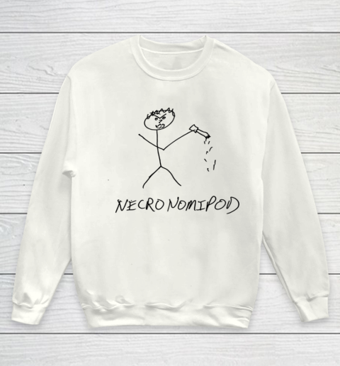 Necronomipod Stick Figure Mike Draw Youth Sweatshirt