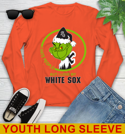 Chicago White Sox MLB Grinch I Hate People But I Love My Favorite Baseball Team 125